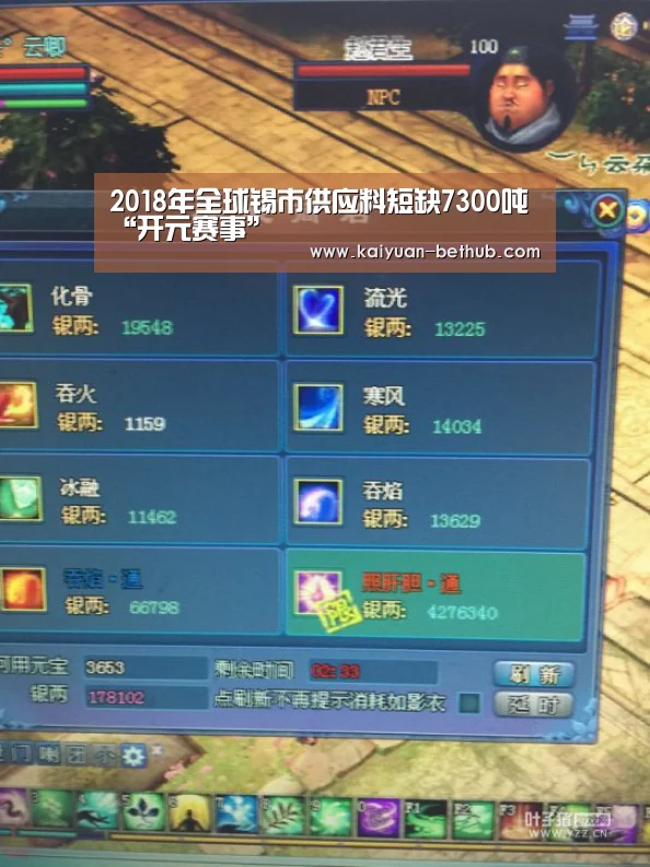 2018年全球锡市供应料短缺7300吨“开元赛事”(图3) 开元游戏